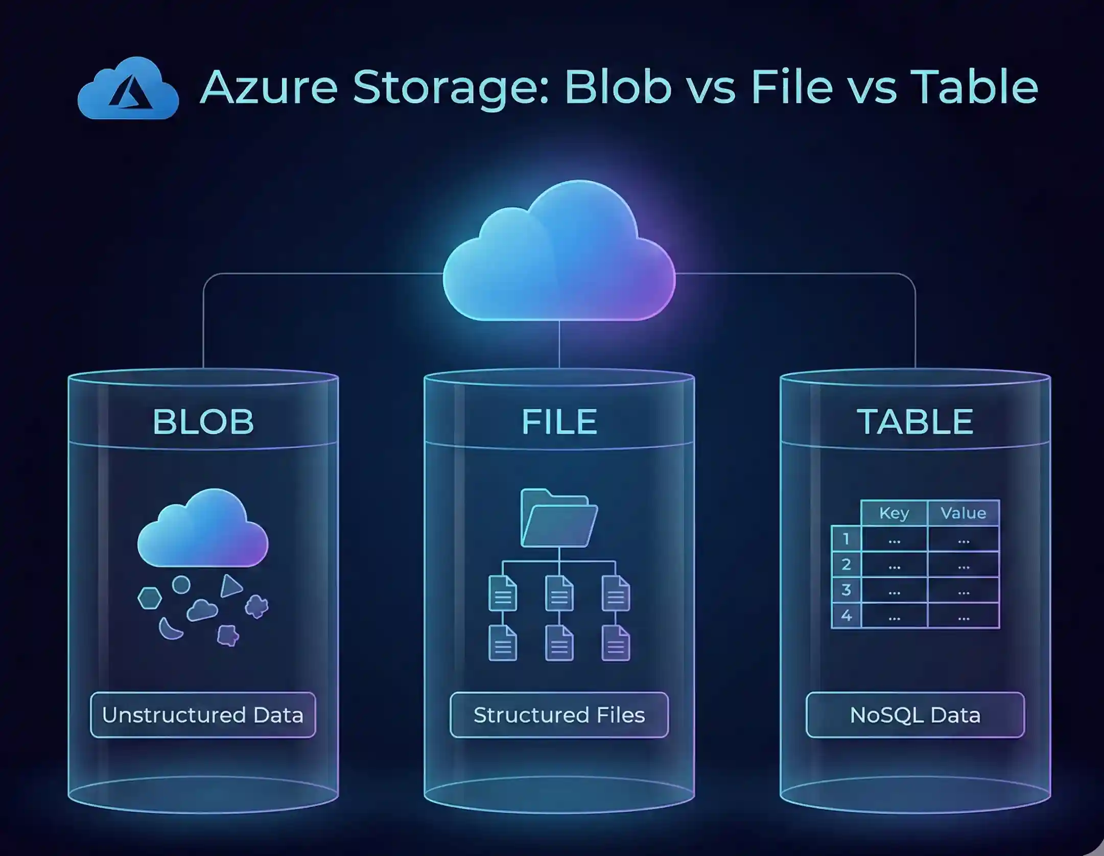 Azure Storage: Blob vs File vs Table — How to Pick the Right One